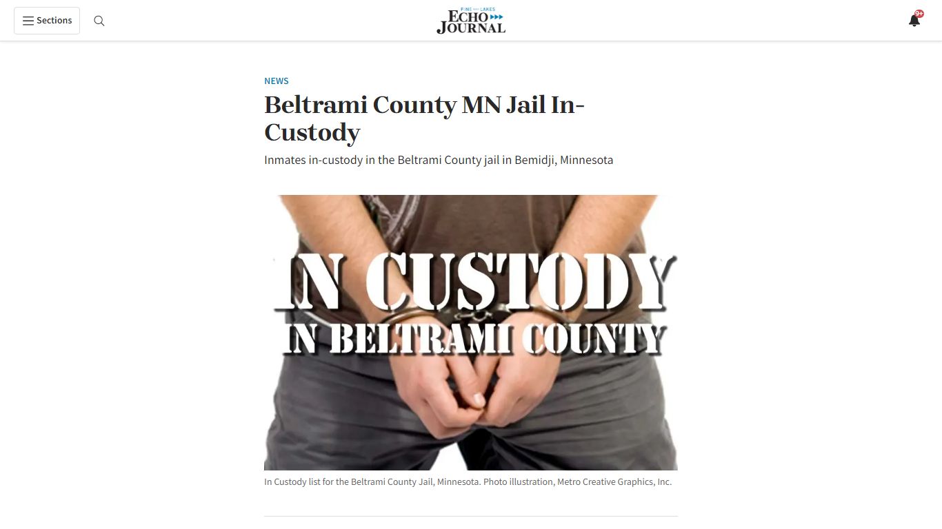 Beltrami County MN Jail In-Custody - Pine and Lakes Echo Journal